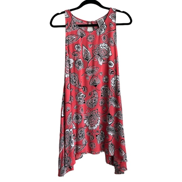 Free People Folk Song Mini Dress Coral Floral - Picture 3 of 14